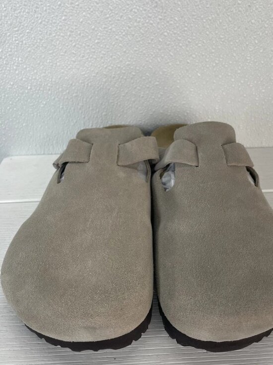 Birkenstock Other - Birkenstock Unisex Size M 8 W10 Boston BS Slip In Clogs Taupe Suede Soft Footbed